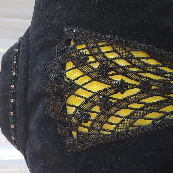 Bisou Bisou Black Sparkly Jacket - Picture 3 of 16